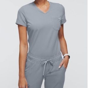 JAANUU gray scrubs set